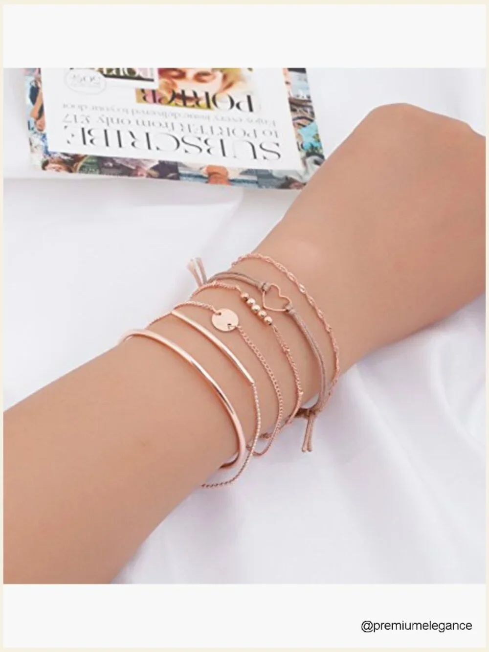Layered Beaded Bracelet Set Stackable Wrap Bangle Jewelry Set